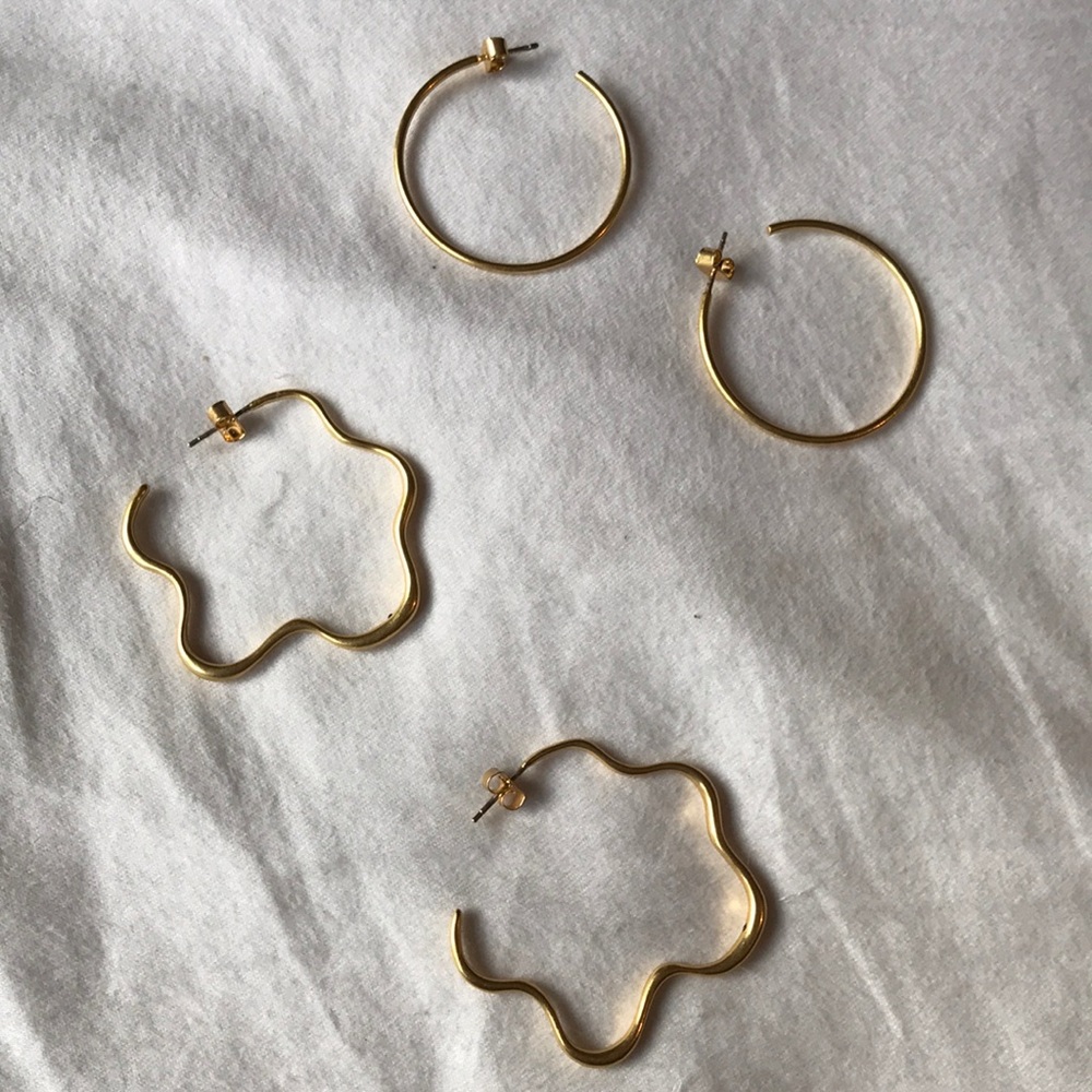 2 Pairs of Madewell Hoop Earrings